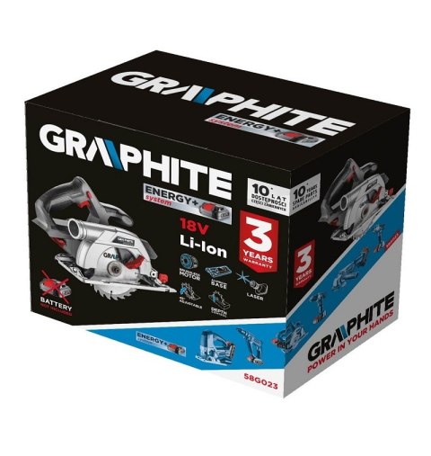 PILARKA TARCZOWA 18V LI-LON, 165MM, BEZ AKUMULATORA GRAPHITE