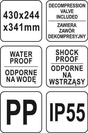 WALIZKA NARZĘDZIOWA HERMETYCZNA PIONOWA YATO