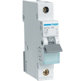 WYŁĄCZNIK NADPRĄDOWY 6KA 1-POLOWY C 16A HAGER