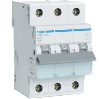 WYŁĄCZNIK NADPRĄDOWY 6KA 3-POLOWY B 25A HAGER