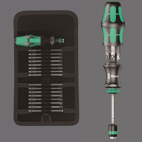 ZESTAW NARZĘDZI WKRĘTAKOWYCH KRAFTFORM KOMPAKT 60KK, 16SZT. WERA