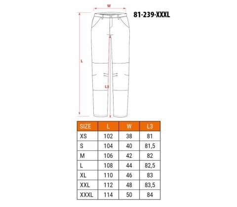 SPODNIE ROBOCZE HD SLIM ODPINANE KIESZENIE ROZMIAR 3XL NEO