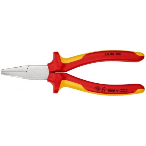 SZCZYPCE PŁASKIE IZOLOWANE VDE 160MM KNIPEX