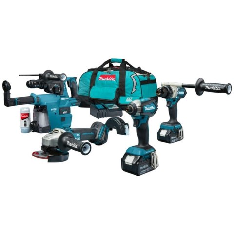 ZESTAW COMBO 18V LXT DGA504+DDF492+DTD153+DHR243 2*5.0AH MAKITA