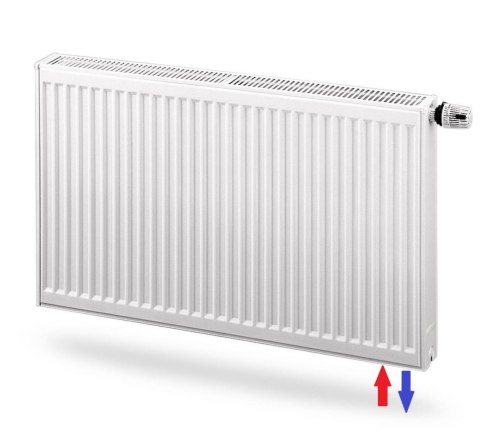 GRZEJNIK STALOWY V33 Z WKADKĄ ZAWOROWĄ I ZAWIESIA. 600*1000 UN