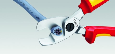 NOŻYCE DO KABLI IZOLOWANE PODWÓJNE OSTRZE 200MM KNIPEX
