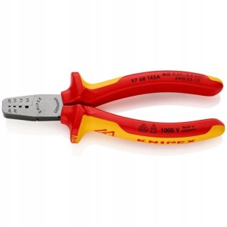 SZCZYPCE DO ZAGNIATANIA TULEJEK KABL. 0,25-2,5MM IZOLOWANE KNIPEX