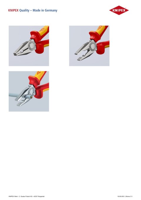 SZCZYPCE UNIWERSALNE IZOLOWANE VDE 160MM KNIPEX