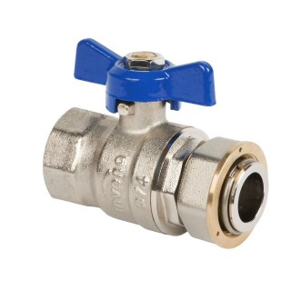 ZAWÓR KULOWY PROSTY Z PÓŁŚRUB. N/CZ Z MOTYL 3/4'' TYP CIĘŻKI UN