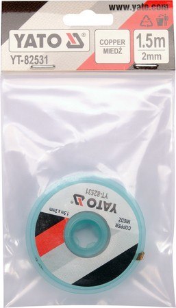 TAŚMA ROZLUTOWNICZA PLECIONKA MIEDZIANA 2.0MM*1.5M YATO