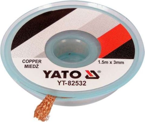 TAŚMA ROZLUTOWNICZA PLECIONKA MIEDZIANA 3.0MM*1.5M YATO