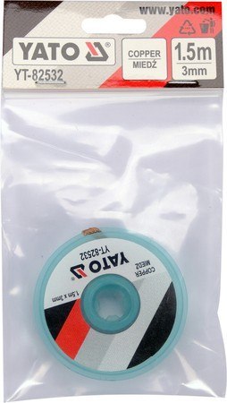 TAŚMA ROZLUTOWNICZA PLECIONKA MIEDZIANA 3.0MM*1.5M YATO
