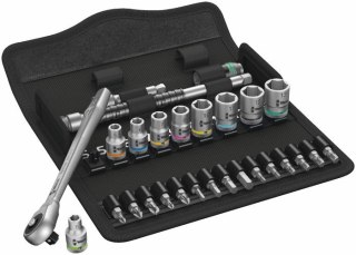 ZESTAW KLUCZY NASADOWYCH 1/4'' ZYLKOP 5-13MM, 28 CZ. WERA