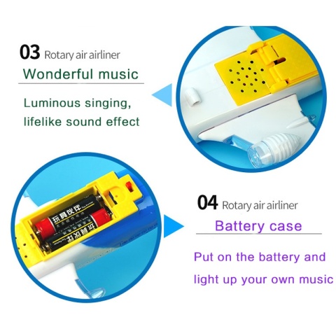 Elektroniczny samolot zabawkowy z muzyką i światłem Samolot
