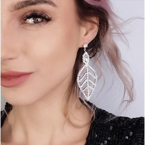 Kolczyki z cyrkoniami wiszące K1503S