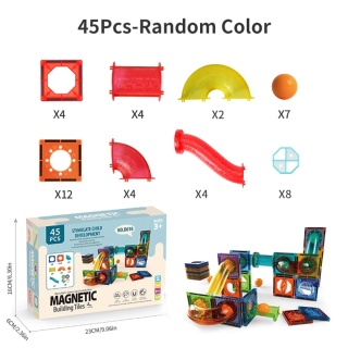 Lekkie magnetyczne klocki dla dzieci, przezroczyste edukacyjne zabawki 3D STEM, magnetyczne klocki do biegania dla dzieci