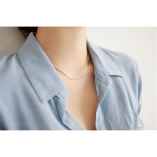 NASZYJNIK ŻYŁKA DELIKATNA srebrna