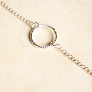 Naszyjnik srebry kółko N75
