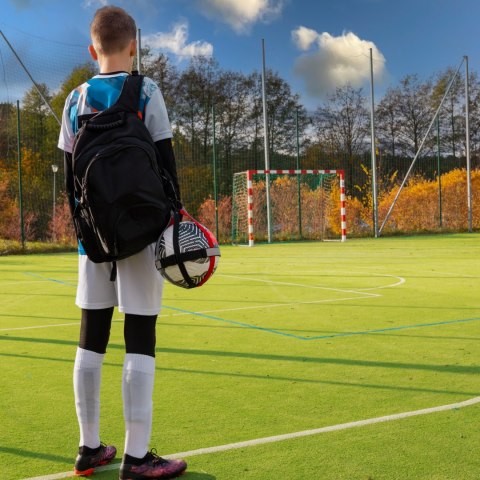 Uchwyt na piłkę Sprintigo - czerwony x szary x czarny - siatka na piłkę