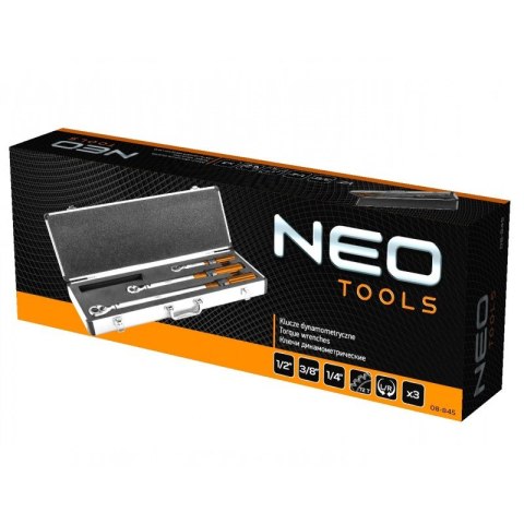 ZESTAW KLUCZY DYNAMOMETRYCZNYCH DWUKIERUN.1/4'',3/8'',1/2'' NEO
