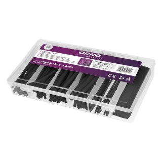 ZESTAW RUREK TERMOKURCZLIWYCH 100SZT CZARNY ORNO