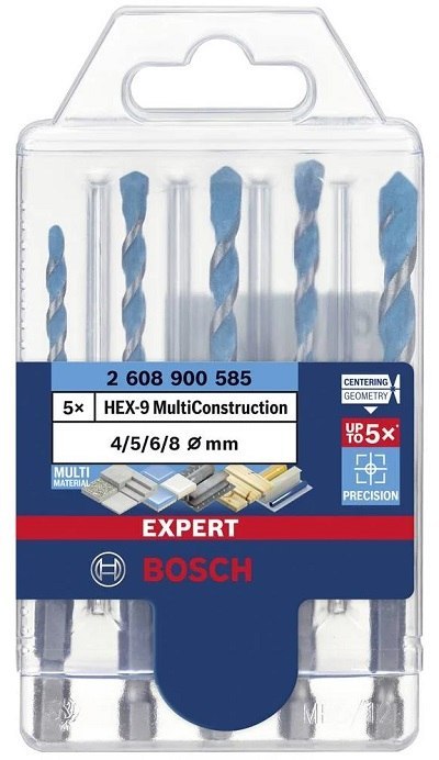 ZESTAW WIERTEŁ EXPERT MULTICONSTRUCTION HEX-9 SET 5PC BOSCH