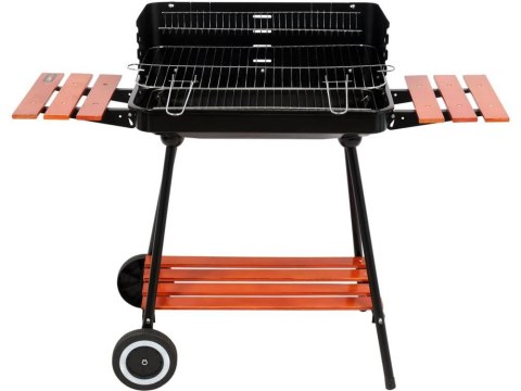 GRILL WĘGLOWY Z PÓŁKAMI, RUSZT 53X33CM LUND