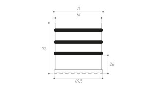 ODBÓJ DRZWIOWY WOLNOSTOJĄCY WYSOKI CZARNY UN