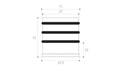 ODBÓJ DRZWIOWY WOLNOSTOJĄCY WYSOKI CZARNY UN