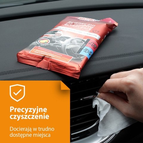 ŚCIERECZKI DO KOKPITU BŁYSZCZĄCE CYTRYNA 24SZT. MOJE AUTO