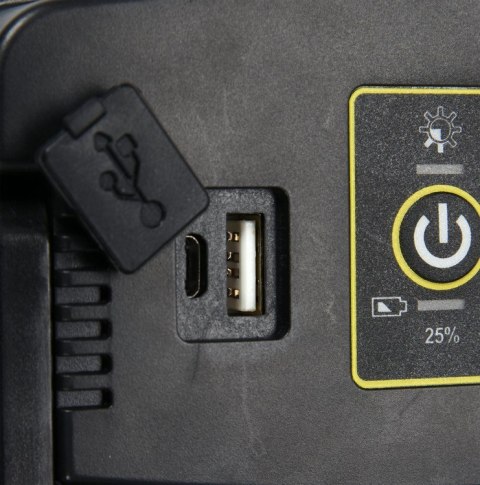 REFLEKTOR PRZENOŚNY Z GŁOŚNIKIEM 2X15W, 2000LM, LI-ION,IP44 YATO