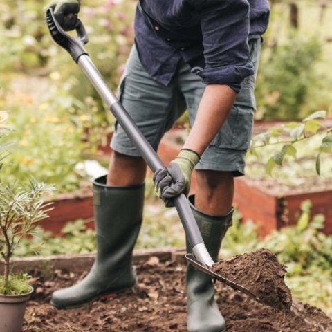 SZPADEL ERGONOMIC, OSTRY SZARY FISKARS