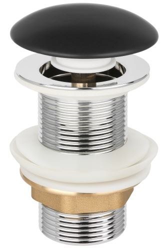 KOREK DO UMYWALKI CLICK CLACK CZARNY MAT BEZ PRZELEWU UN