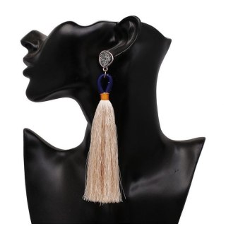 KOLCZYKI CHWOSTY KREM K947K