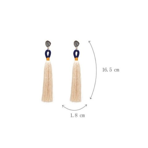 KOLCZYKI CHWOSTY KREM K947K