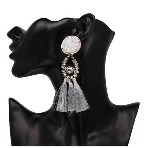 KOLCZYKI CHWOSTY SREBRNE K851S