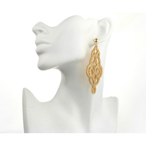 KOLCZYKI WISZĄCE AŻUROWE KREM K877K