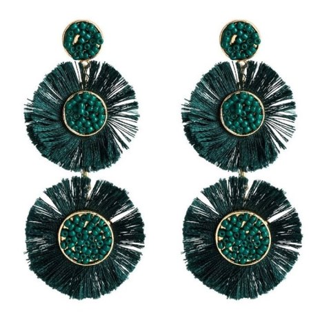 Kolczyki chwosty zielone K977ZIE