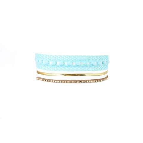 NASZYJNIK CHOKER KORONKA - NIEBIESKI N520N