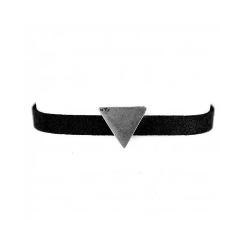 NASZYJNIK CHOKER SIMPLE TRIANGLE - CZARNE N487CZ