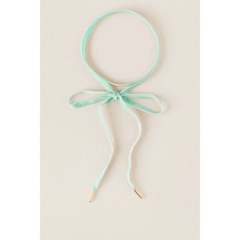 NASZYJNIK CHOKER VELVET - MIĘTOWY N484M