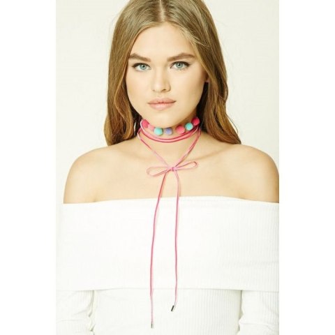NASZYJNIK CHOKER VELVET - MIĘTOWY N484M