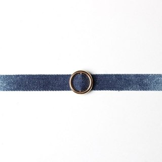 NASZYJNIK DENIM CHOKER Z KÓŁECZKIEM - N470