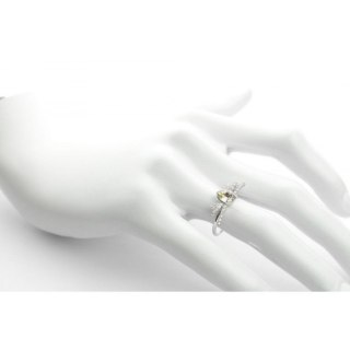 PIERŚCIONEK KRYSZTAŁEK SWAROVSKI STAL PLATEROWANA BIAŁYM ZŁOTEM PST452, Rozmiar pierścionków: US9 EU20