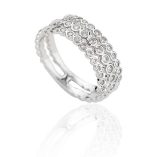 Pierścionek stal chirurgiczna platerowana złotem PST543S, Rozmiar pierścionków: US9 EU20