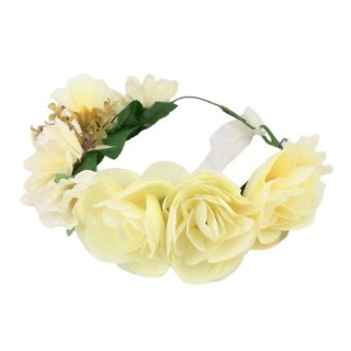 Wianek, opaska do włosów z kwiatów, delikatny wianuszek BOHO W1B