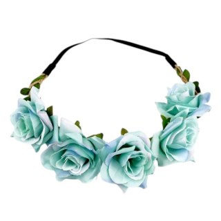 Wianek, opaska do włosów z kwiatów, delikatny wianuszek BOHO W45TUR