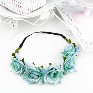 Wianek, opaska do włosów z kwiatów, delikatny wianuszek BOHO W45TUR