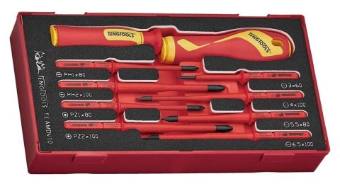 ZESTAW WKRĘTAKÓW VDE 1000V TEAMDV10, 10SZT. TENG TOOLS
