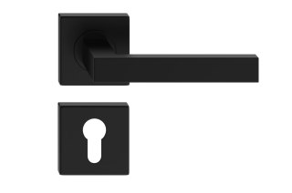 KLAMKA ERGO CZARNA KWADRATOWY SZYLD NA WKŁAD ITALIAN LINE UN